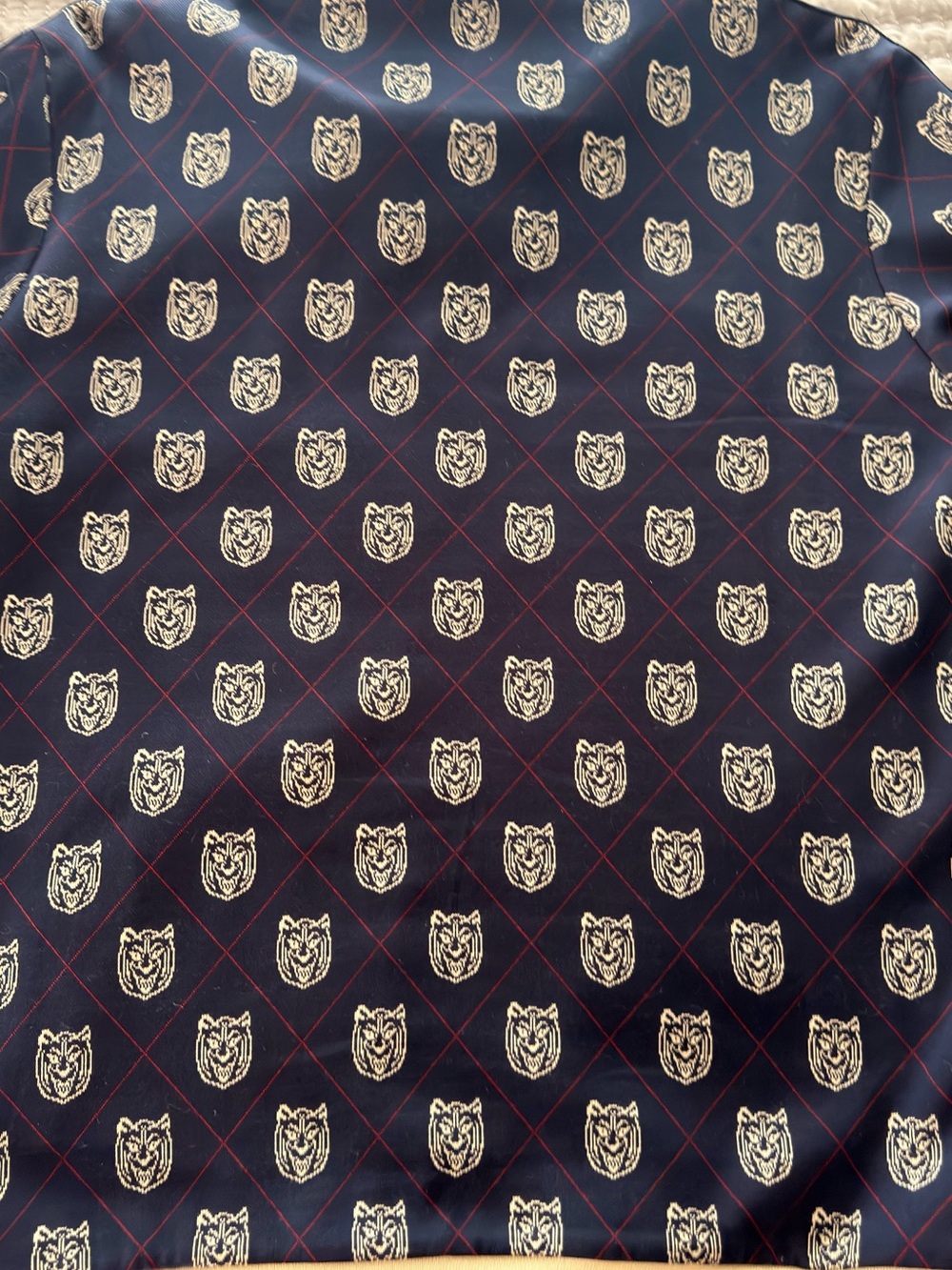 Gucci Navy Bomber Jacket with Cream & Red Trim - Picture 3 of 10